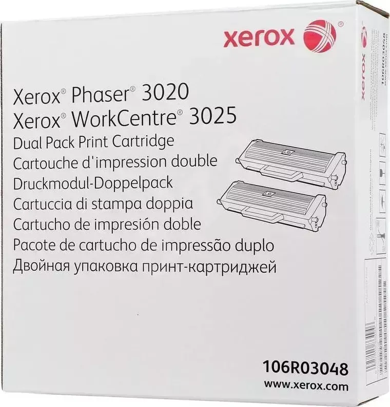 Расходный материал для печати XEROX 106R03048 черный (2уп)