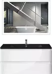 Мебель для ванной Vincea Alba L.White B Led B 100 белый глянец