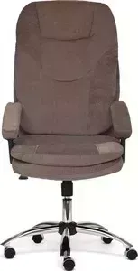 Кресло офисное TetChair SOFTY хром ткань, коричневый смоки браун