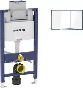 Инсталляция для унитаза Geberit Duofix Omega60 с клавишей белый/хром (111.030.00.1, 115.081.SI.1)