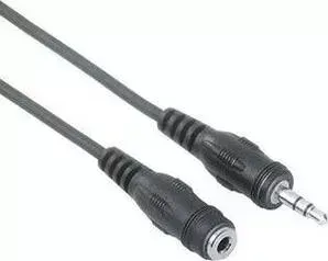 Кабель HAMA -удлинитель аудио H-48910 Jack 3.5 (m)/Jack 3.5 (f) 2.5м. черный (00048910)