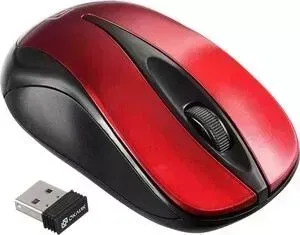 Мышь OKLICK 675MW черный/красный оптическая (800dpi) беспроводная USB (2but)