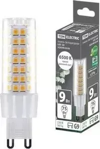 Лампа TDM ELECTRIC светодиодная G9-9 Вт-230 В-6500 К, SMD, 21,5x70,5 мм