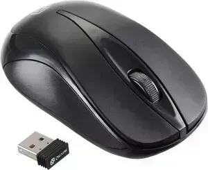 Мышь OKLICK 675MW черный оптическая (800dpi) беспроводная USB (2but)
