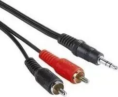 Кабель аудио HAMA H-30456 Jack 3.5 (m)/2xRCA (m) 5м. черный (00030456)