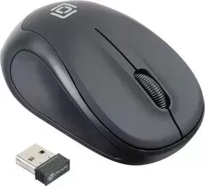 Мышь OKLICK 665MW черный оптическая (1000dpi) беспроводная USB (3but)
