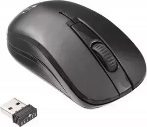 Мышь OKLICK 445MW черный оптическая (1200dpi) беспроводная USB (2but)