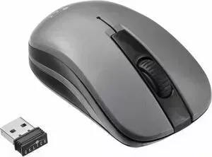 Мышь OKLICK 445MW черный/серый оптическая (1200dpi) беспроводная USB (2but)