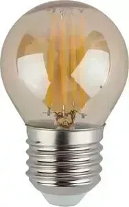 Лампа ЭРА светодиодная филаментная E27 9W 4000K золотая F- P45-9w-840-E27 gold Б0047031