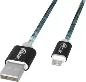 Кабель RITMIX Lightning 8pin-USB RCC-422 Brown для синхронизации/зарядки, 1м, нейлон. опл.