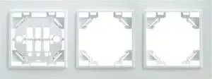Рамка FERON 3-постовая Stekker Эрна белая PFR00900301 39056