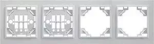 Рамка FERON 4-постовая Stekker Эрна белая PPFR00900401 39057