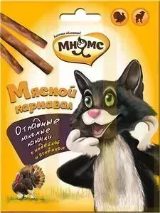Лакомство Мнямс Мясной карнавал Лакомые палочки для кошек (индейка, ягненок) 3x4 г