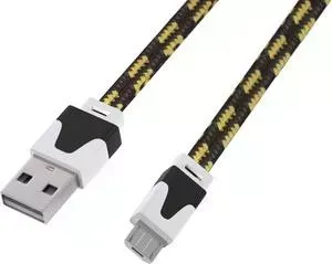 Кабель RITMIX MicroUSB-USB RCC-211 Black для синхронизации/зарядки, 1м, ткан. опл.