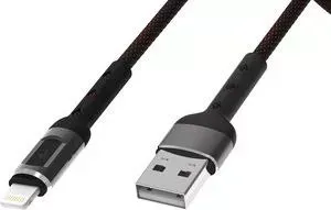 Кабель RITMIX Lightning 1 метр RCC-521 Smart Chip кабель со смарт чипом, Гравированный светодиод на металлическом корпусе, Плетеный + Расширенный SR,