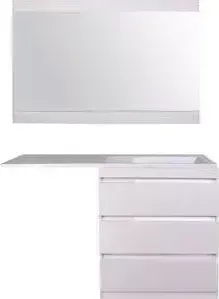 Мебель для ванной Style line Даллас 78 (140R) под стиральную машину, белая