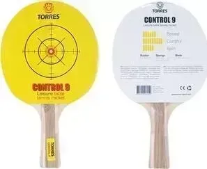 Ракетка для настольного тенниса TORRES Control 9, арт. TT0002, начинающих, накладка 1,8 мм, конич. ручка