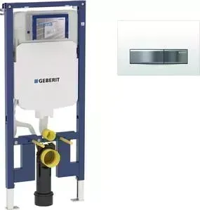 Инсталляция для унитаза Geberit Duofix Sigma50 с клавишей белый/хром (111.796.00.1, 115.788.11.5)