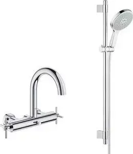 Смеситель для ванны Grohe Atrio Classic с душевым гарнитуром, хром (25010003, 27746000)