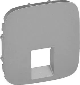Лицевая панель Legrand Valena Allure розетки телефонной RJ-11/Ethernet RJ-45 алюминий 755417