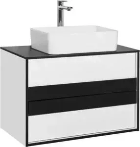 Тумба с раковиной Style line с Амстердам 80 белая матовая (4650134472578, P-UM-CRE35/1-oc-S)