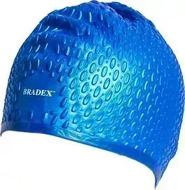 Шапочка для плавания Bradex SF 0340 силиконовая, бабл, синий