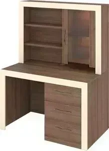 Стол МЭРДЭС с надстройкой СтЯ130+НСт130Д ШКр шамони/крем