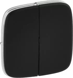 Лицевая панель Legrand Valena Allure выключателя двухклавишного антрацит 755028