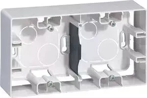 Коробка Legrand для накладного монтажа 2-постовая Etika белая 672530