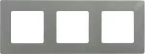 Рамка Legrand 3-постовая Etika светлая галька 672523