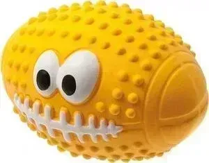 Игрушка ZooOne латекс L-436 ;Мяч регби с глазами; 9,5 см