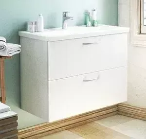 Тумба с раковиной Unkoria с Uncoria Вольта 80 белая (58012, 4640021064733)