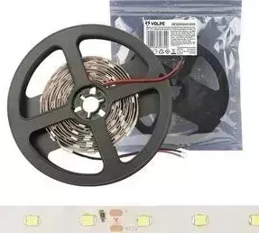 Лента VOLPE Светодиодная (UL-00002248) 4,8W/m 60LED/m 2835SMD теплый белый 3M ULS-Q921 2835-60LED/m-8mm-IP20-DC12V-4,8W/m-3M-WW