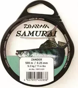 Леска рыболовная DAIWA Samurai Zander 500м 0,25мм (5,2кг) светло-зеленая
