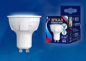 Светодиодная лампа UNIEL LED-JCDR 6W/NW/GU10/FR PLP01WH