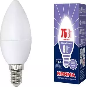 Светодиодная лампа VOLPE LED-C37-9W/DW/E14/FR/NR