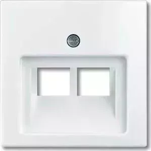 Лицевая панель ABB Basic55 розетки информационной альпийский белый (2CKA001753A0095)