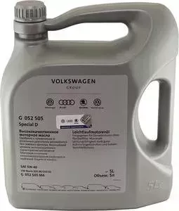 Моторное масло VAG SPECIAL D SAE 5W-40 5 л