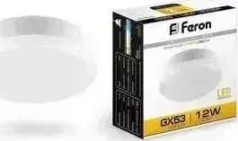Лампа светодиодная FERON LB-453 25833 GX53 12W 2700K Таблетка Матовая