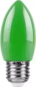 Лампа светодиодная FERON LB-376 25926 E27 1W зеленый Свеча Матовая