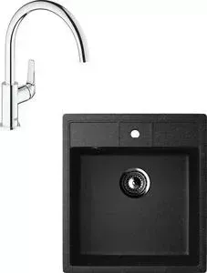 Мойка кухонная и смеситель ULGRAN и U-406 Grohe BauFlow (U-406-308, 31230000)