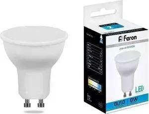 Лампа светодиодная FERON LB-560 25844 MR16 GU10 9W 6400K Грибок матовая