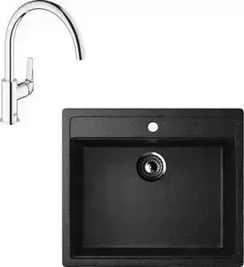 Мойка кухонная и смеситель ULGRAN и U-104 Grohe BauFlow (U-104-308, 31230000)