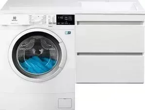 Стиральная машина ELECTROLUX с тумбой и раковиной PerfectCare 600 EW6S4R27W Даллас 120 белая, подвесная правая