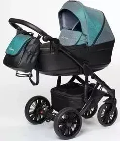 Коляска 2 в 1 MR SANDMAN (Люлька+Переноска 2 в 1) Apollo GF серо-бирюзовый соты GF03