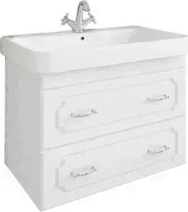 Тумба с раковиной Sanflor с Ксения 80 подвесная, белая (H0000000125, 1WH302084)