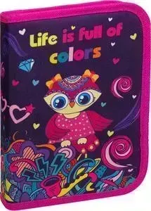 Пенал BERLINGO 1 отделение Colorful life, полиэстер