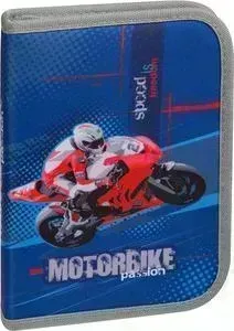 Пенал BERLINGO 1 отделение Motorbike passion, полиэстер