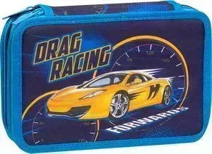 Пенал BERLINGO 3 отделения Drag racing, полиэстер