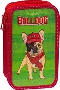 Пенал Спейс 2 отделения Bulldog, ламинированный картон, конгрев, блестки
